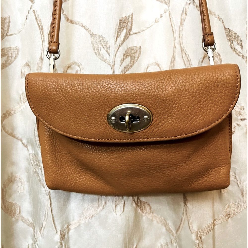 Fossil Small Tan Cowhide Leather Crossbody Bag